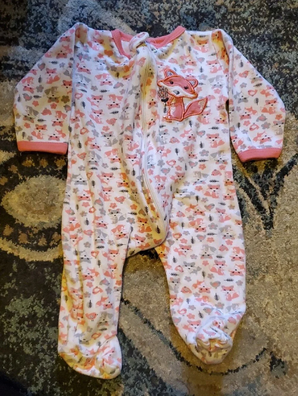 Animal Print Footed One-Piece Sleepers - 4 Pack
